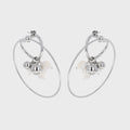 Justine Clenquet Eva Pearl Earrings - Silver