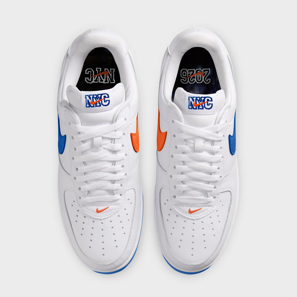 MADE-TO-ORDER | Nike Air Force 1 '01 "NYC" - White / Brilliant Orange / Rush Blue PH