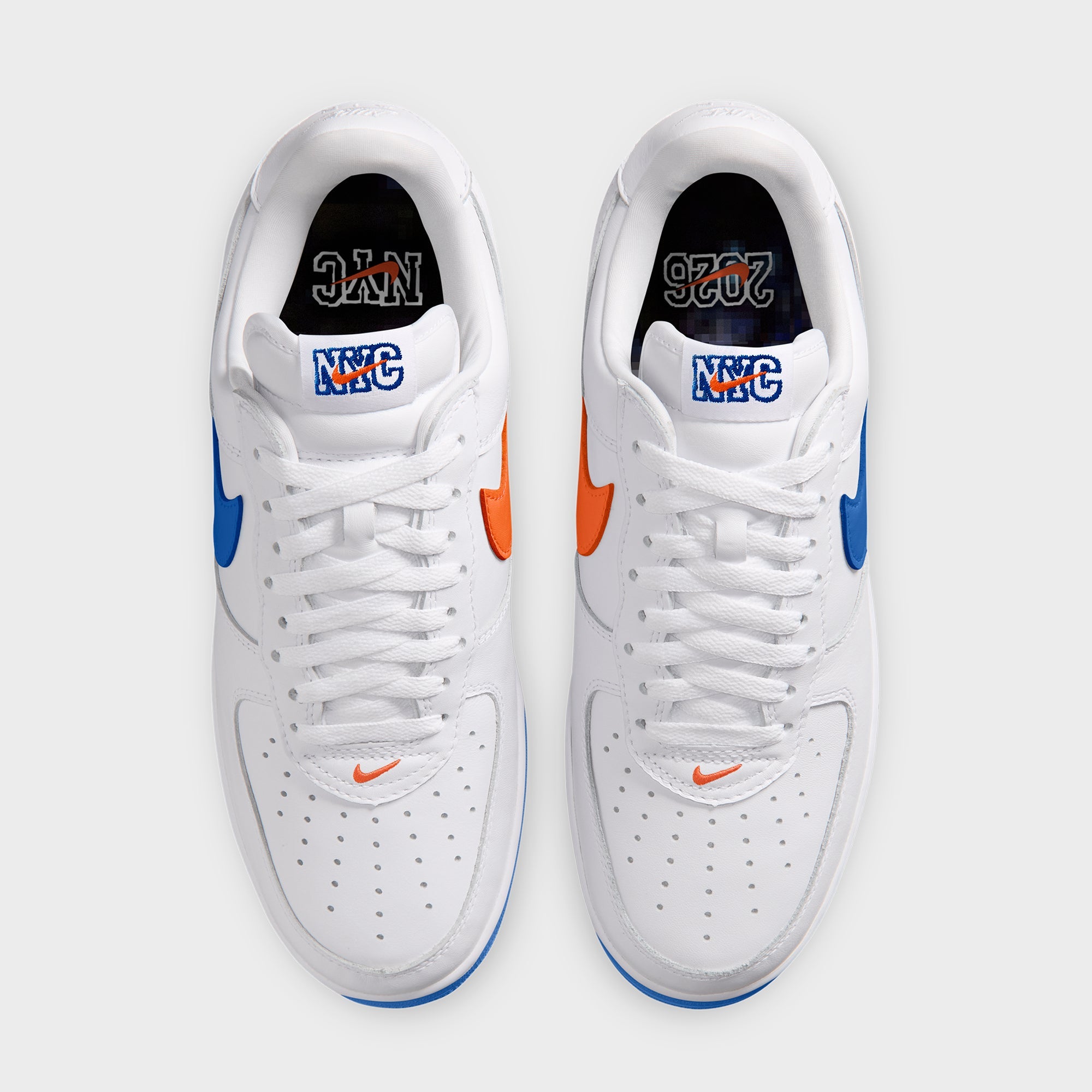 MADE-TO-ORDER | Nike Air Force 1 '01 "NYC" - White / Brilliant Orange / Rush Blue PH