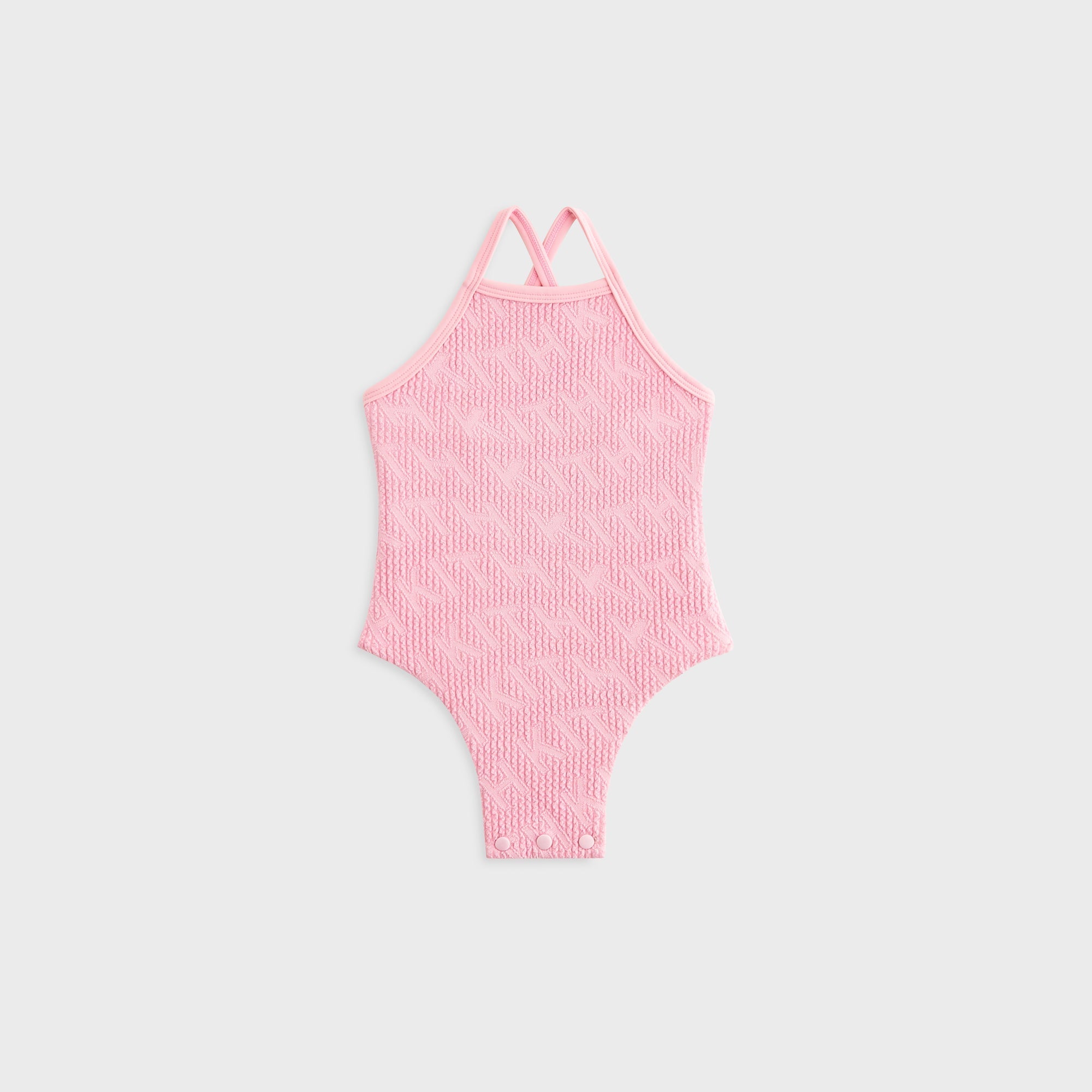 Kith Baby Textured Monogram Jodi One Piece Suit - Bubblegum