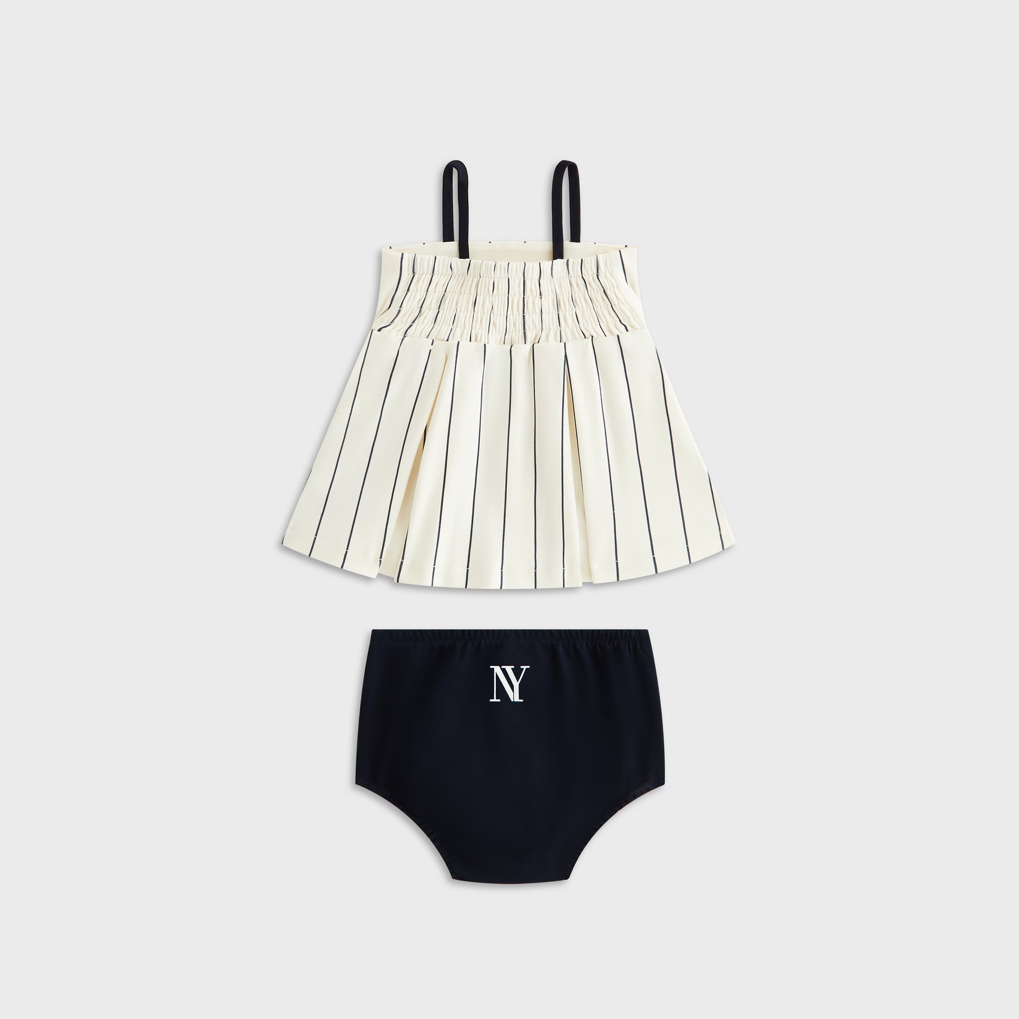 Kith Baby Pinstripe Baseball Dress Bloomer Set - Silk