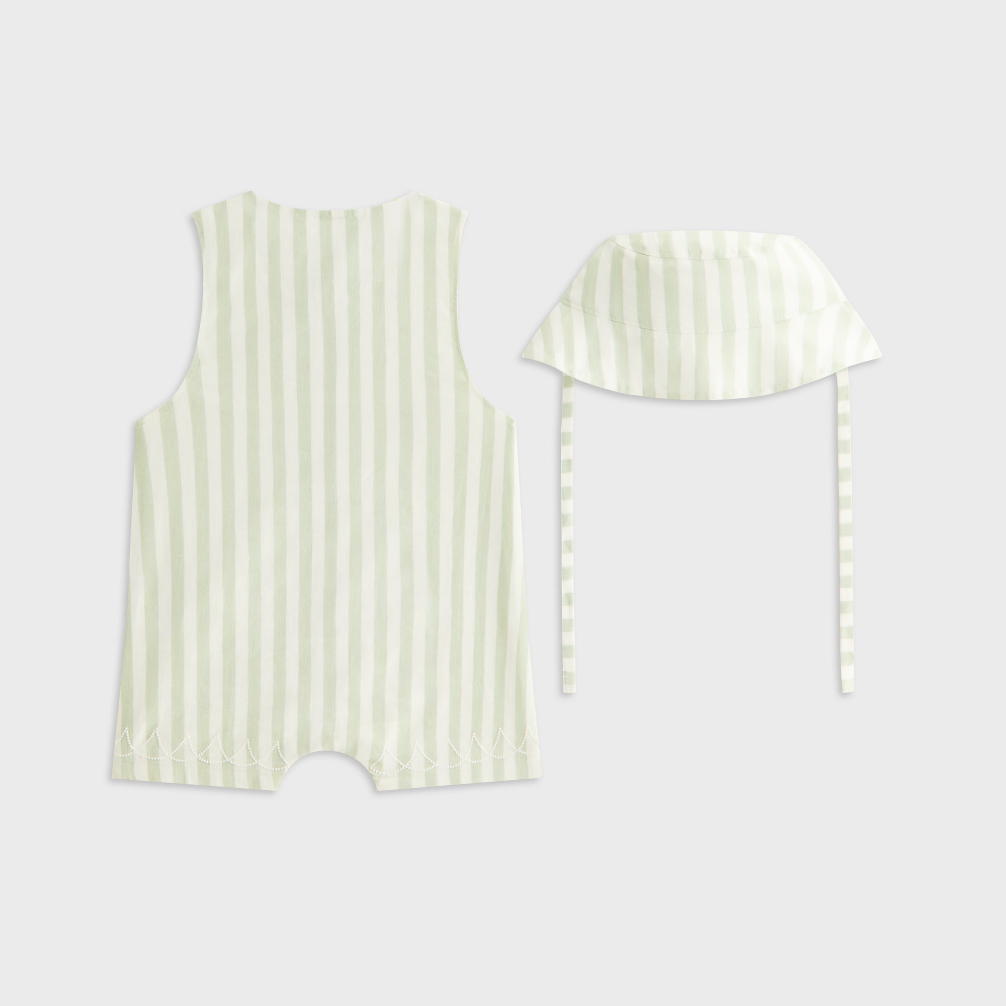 Kith Baby Embroidered Odin Shortall Set - Sage