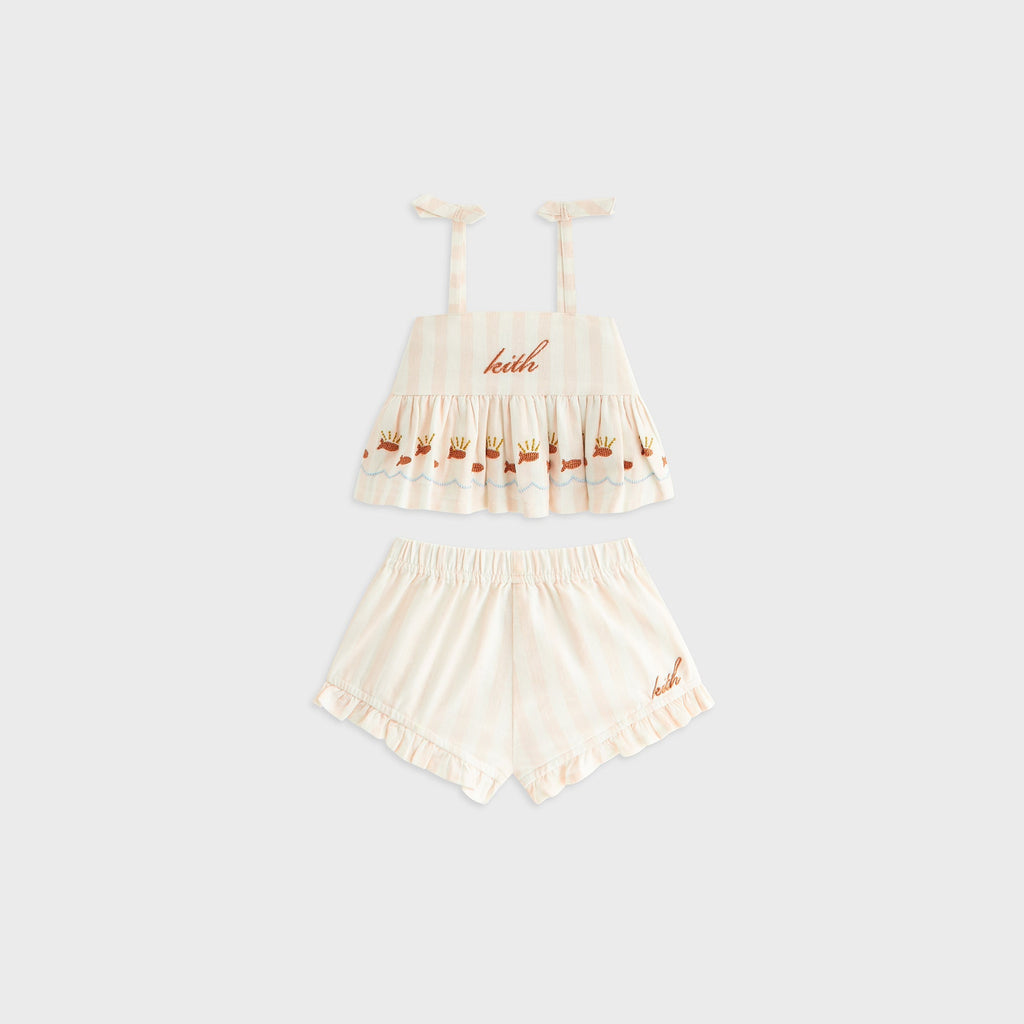 Kith Baby Embroidered Peplum Short Set - Sahara