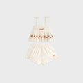 Kith Baby Embroidered Peplum Short Set - Sahara