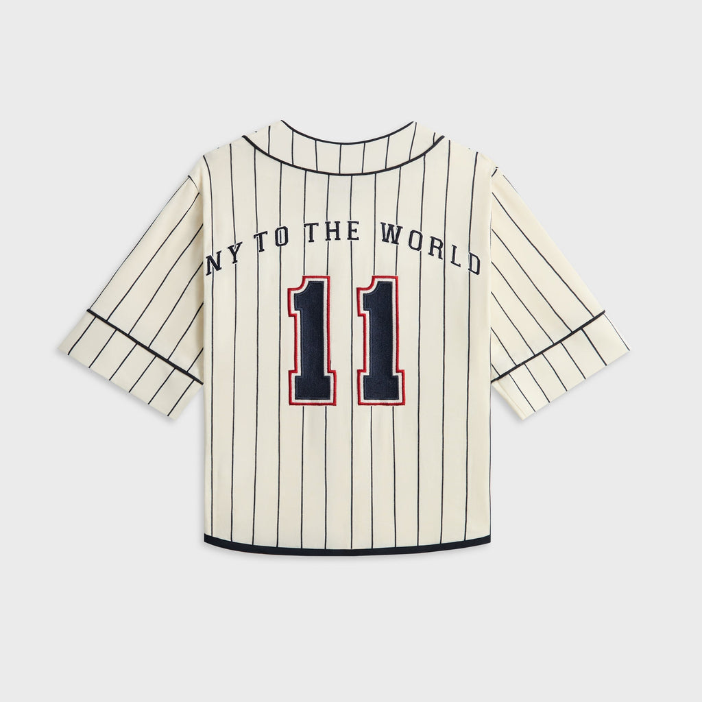 Kith Kids Pinstripe Baseball Shirt - Silk