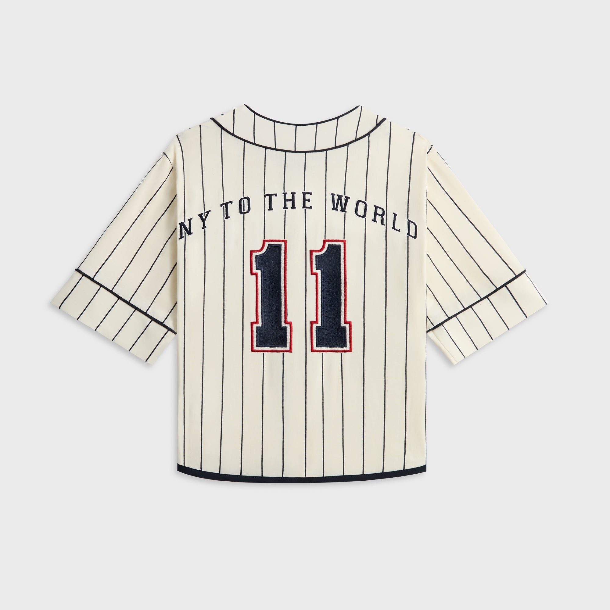 Kith Kids Pinstripe Baseball Shirt - Silk