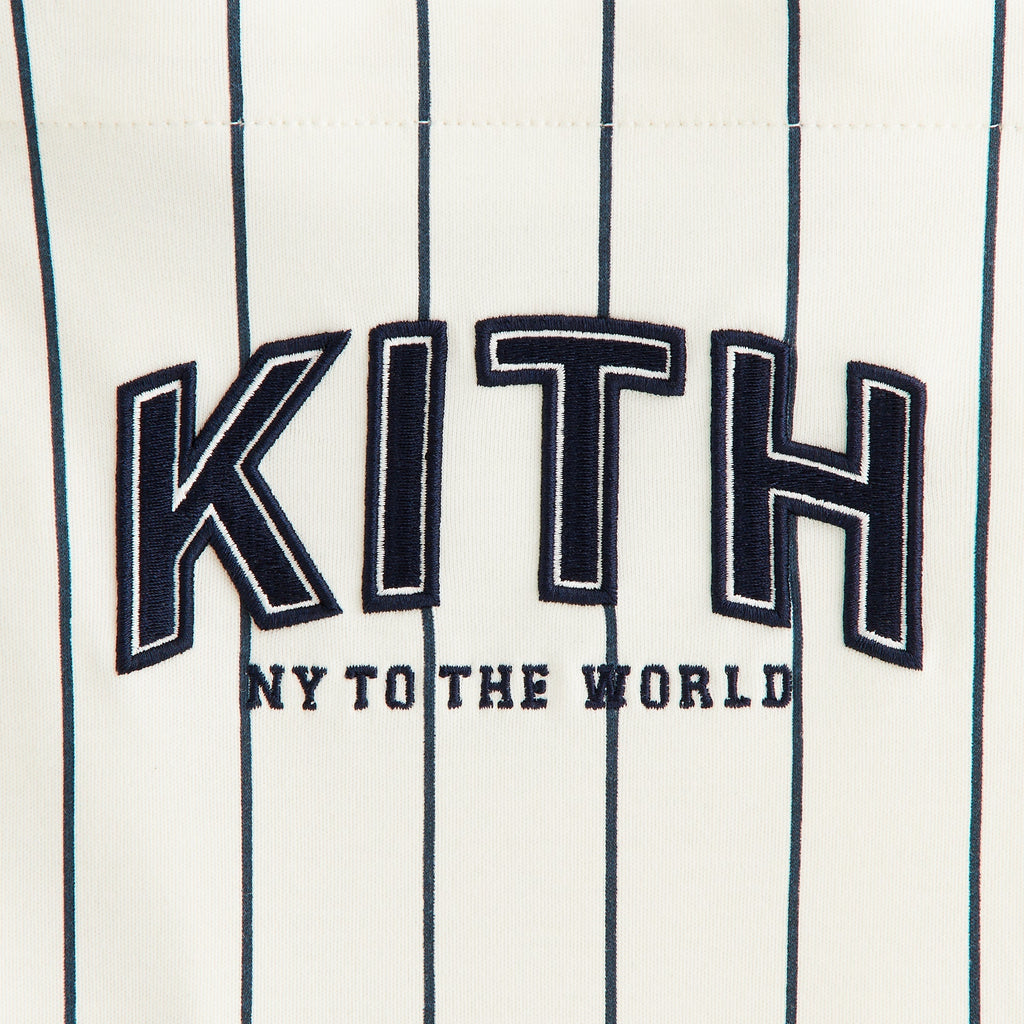 Kith Kids Pinstripe Baseball Ivy Top - Silk