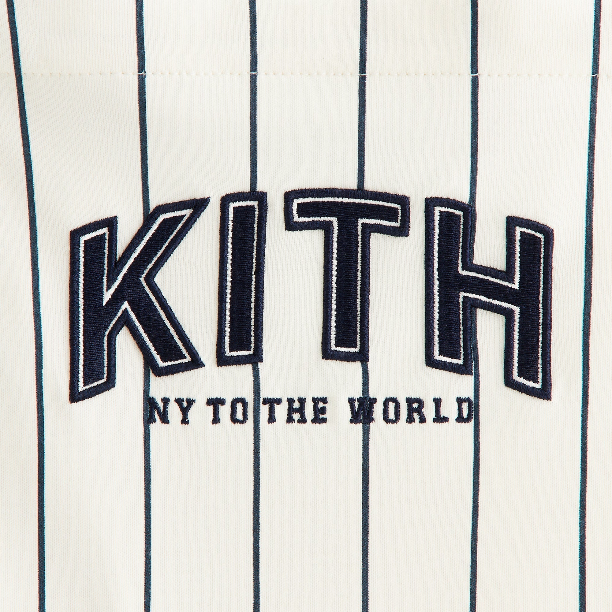 Kith Kids Pinstripe Baseball Ivy Top - Silk