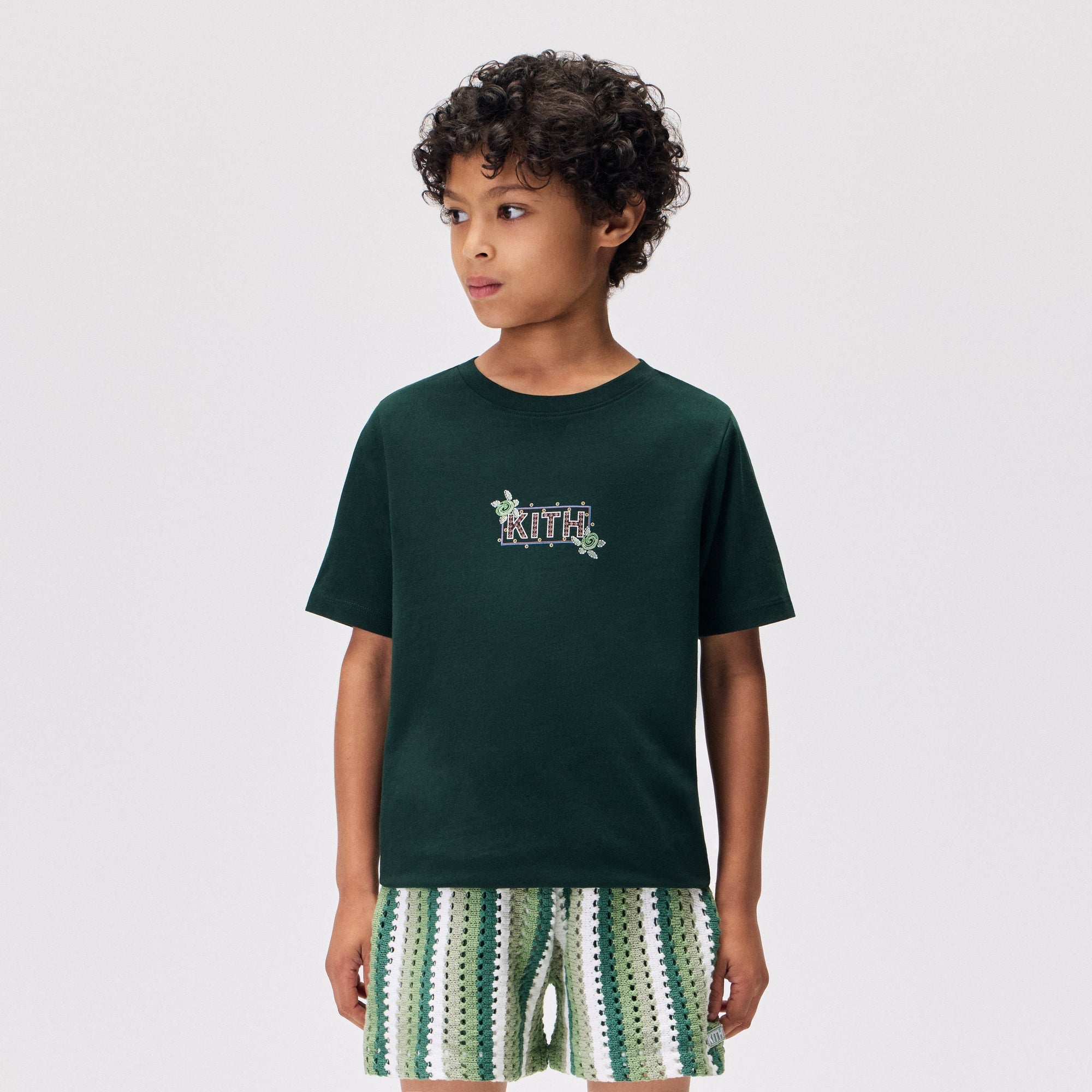 Kith Kids Beach Tile Classic Logo Graphic Tee - Stadium