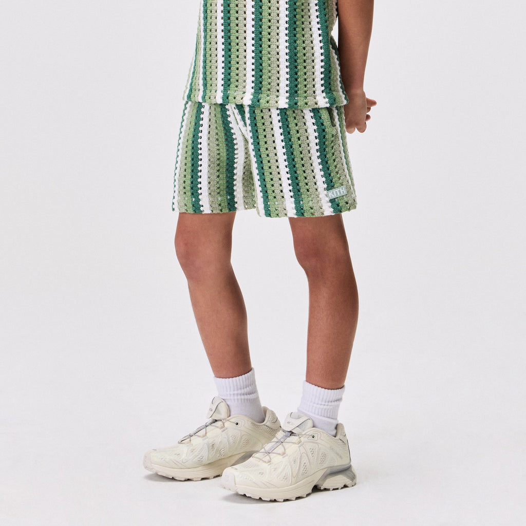 Kith Kids Open Knit Camp Short - Sage