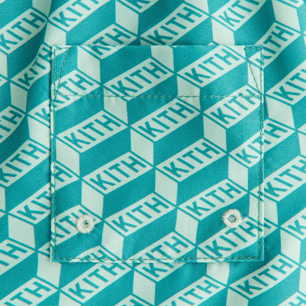 Kith Kids Monogram Kai Swim Trunk - Sorrel