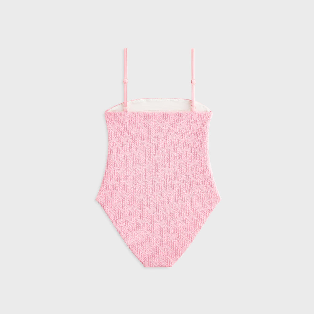 Kith Kids Textured Monogram Audrey One Piece Suit - Bubblegum