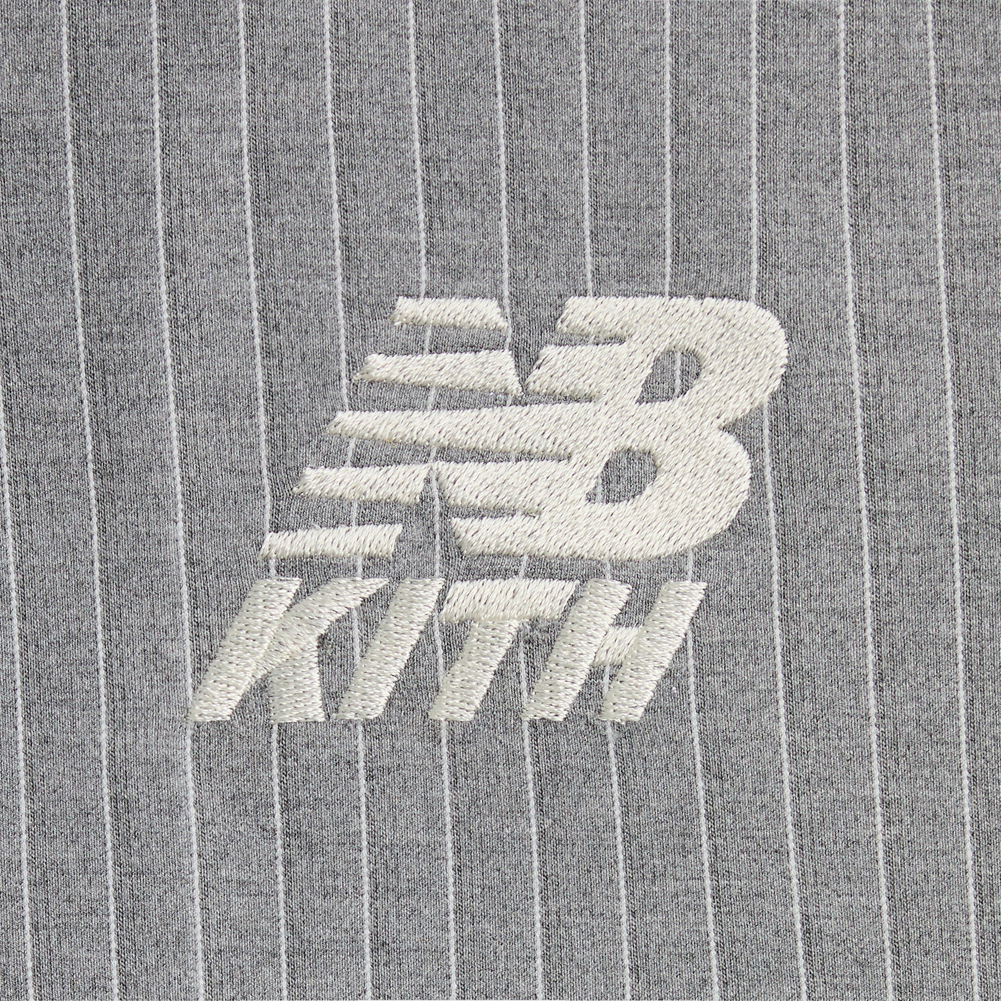 Kith & New Balance Pinstripe Braxton Zip Hoodie - Smoke