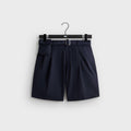 &Kin Tropical Wool Emrys Pleated Short - Nocturnal