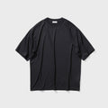 ATON Royal Wool Jersey Loose Fit Tee - Black