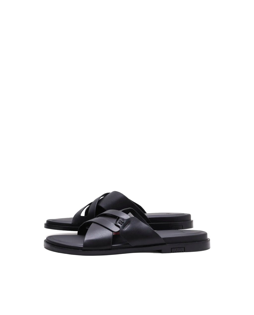 Rarez Men's Kross Black Leather Regular Sandal
