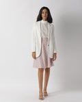 Rareism Women's Dent Pink Checked Knee Length Regular Fit Skirt
