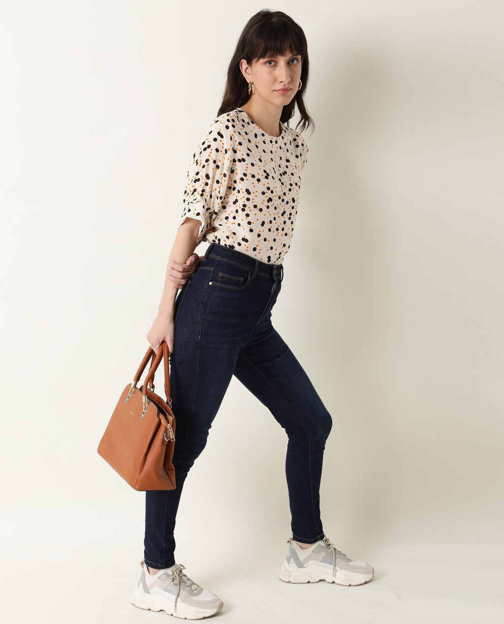 Rareism Women's Roy Orange Top