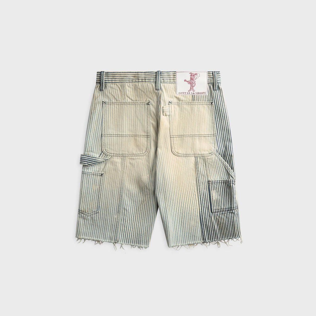 Coût De La Liberté Bushwick Hickory Stripe Cut Off Short - Asphalt Dint