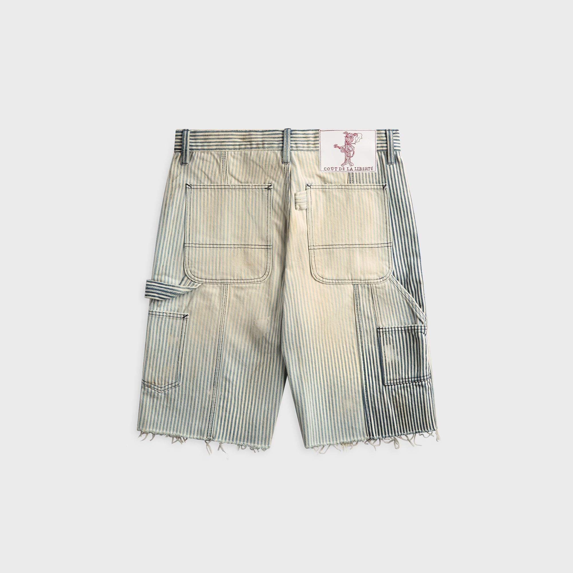 Coût De La Liberté Bushwick Hickory Stripe Cut Off Short - Asphalt Dint