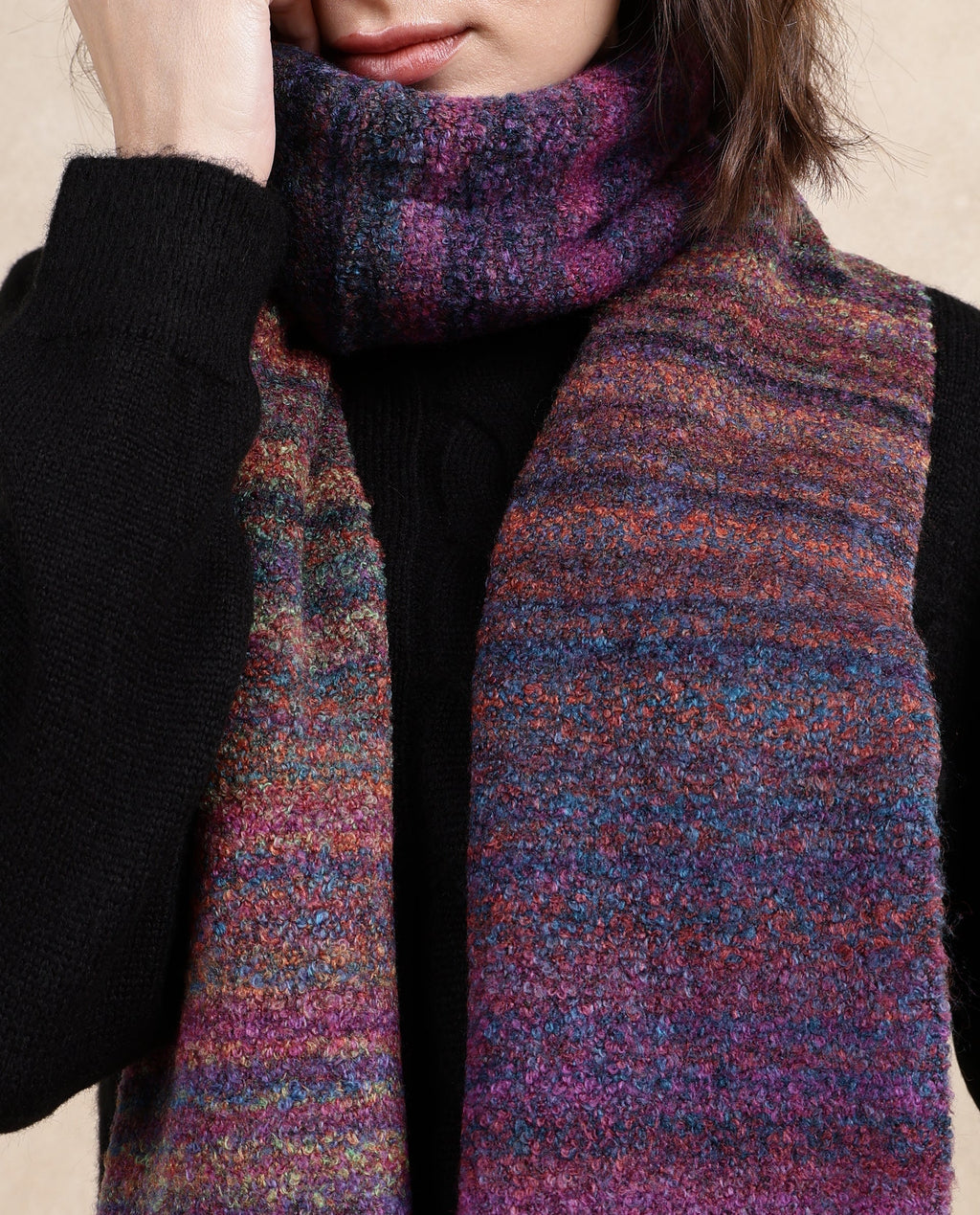 Rareism Women Muffy 2 Multi Plain Muffler