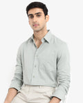Rare Rabbit Men's Myte Green Cotton Checked Print Regular Fit Full Sleeve Collared Shirt