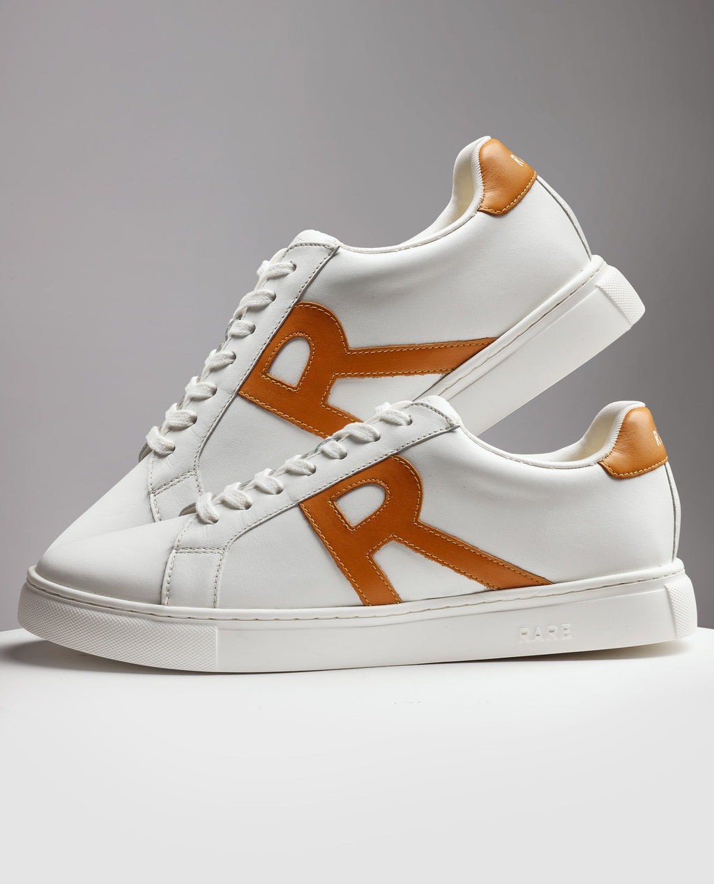 Rare Rabbit Men's Nova Mustard Round Toe Smart Casual Low-Top Lace-Up Logo Branding Sneaker Shoes