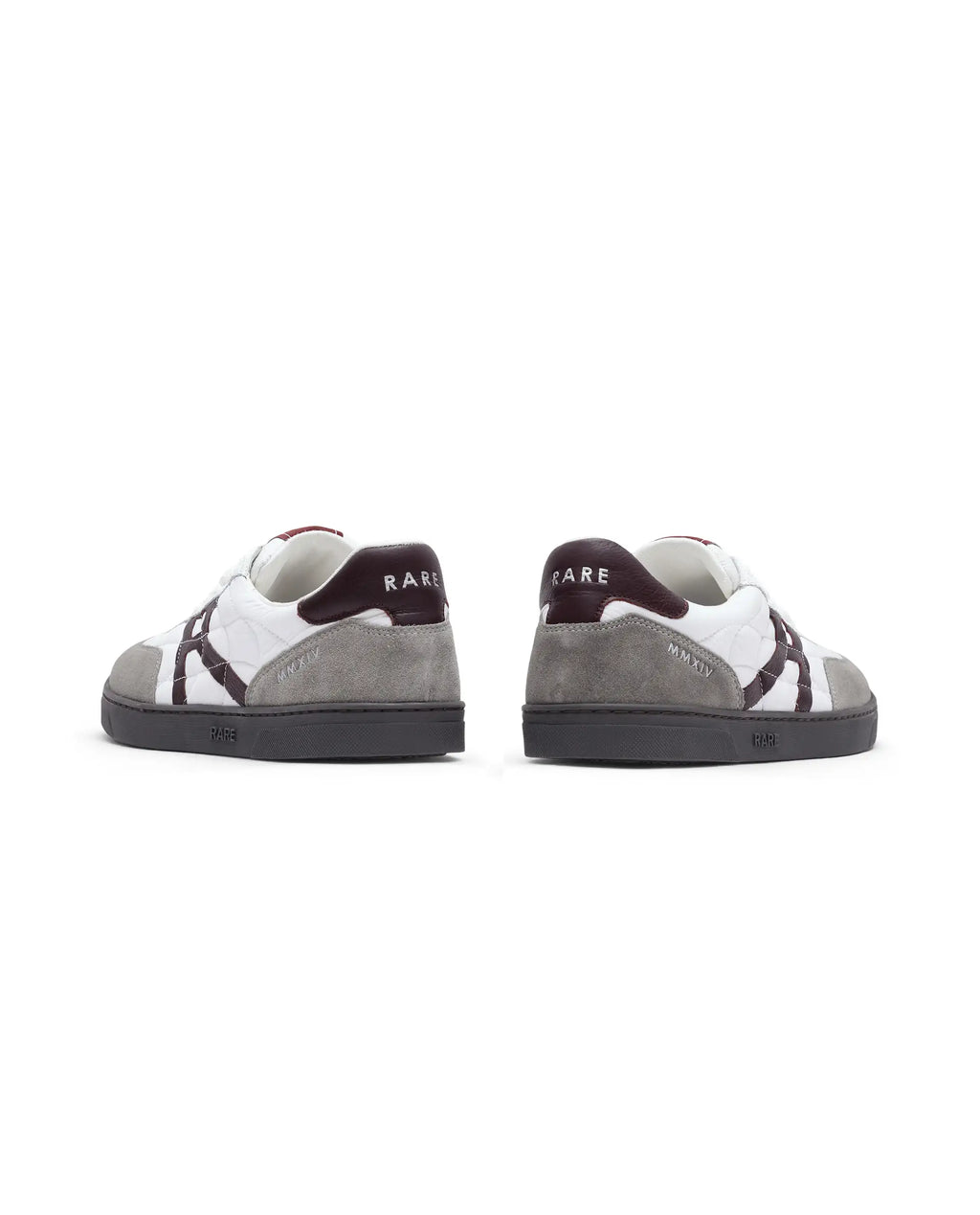 Rare Rabbit Men Atlas White Genuine Suede And Parachute Dual Tone Lace-Up Sneaker Shoes
