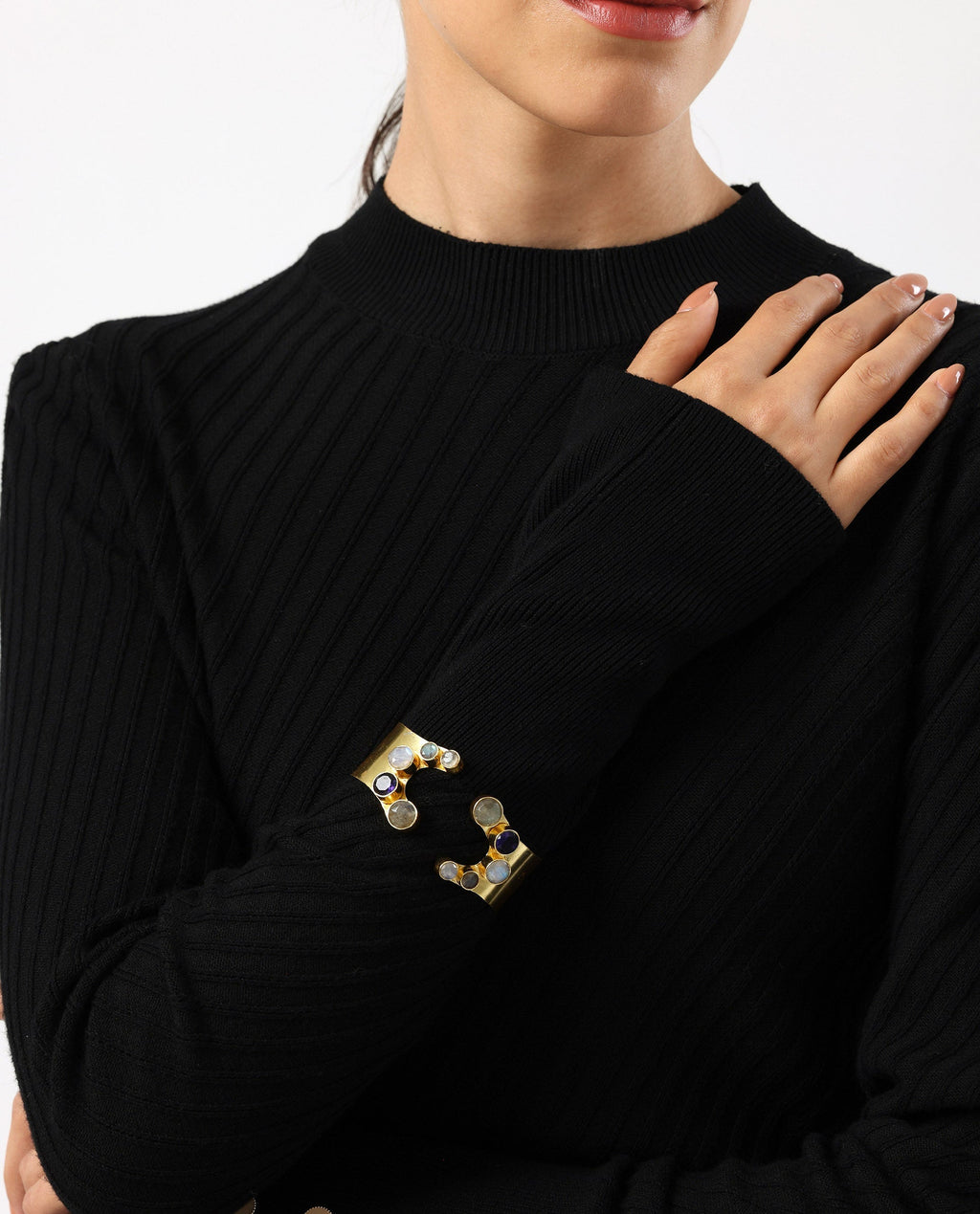 Rareism Women Open Ends Gold Bracelet