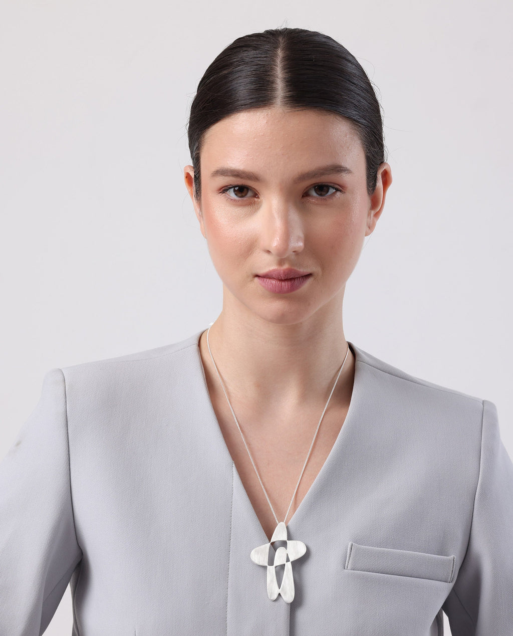Rareism Women Orbit Silver Necklace