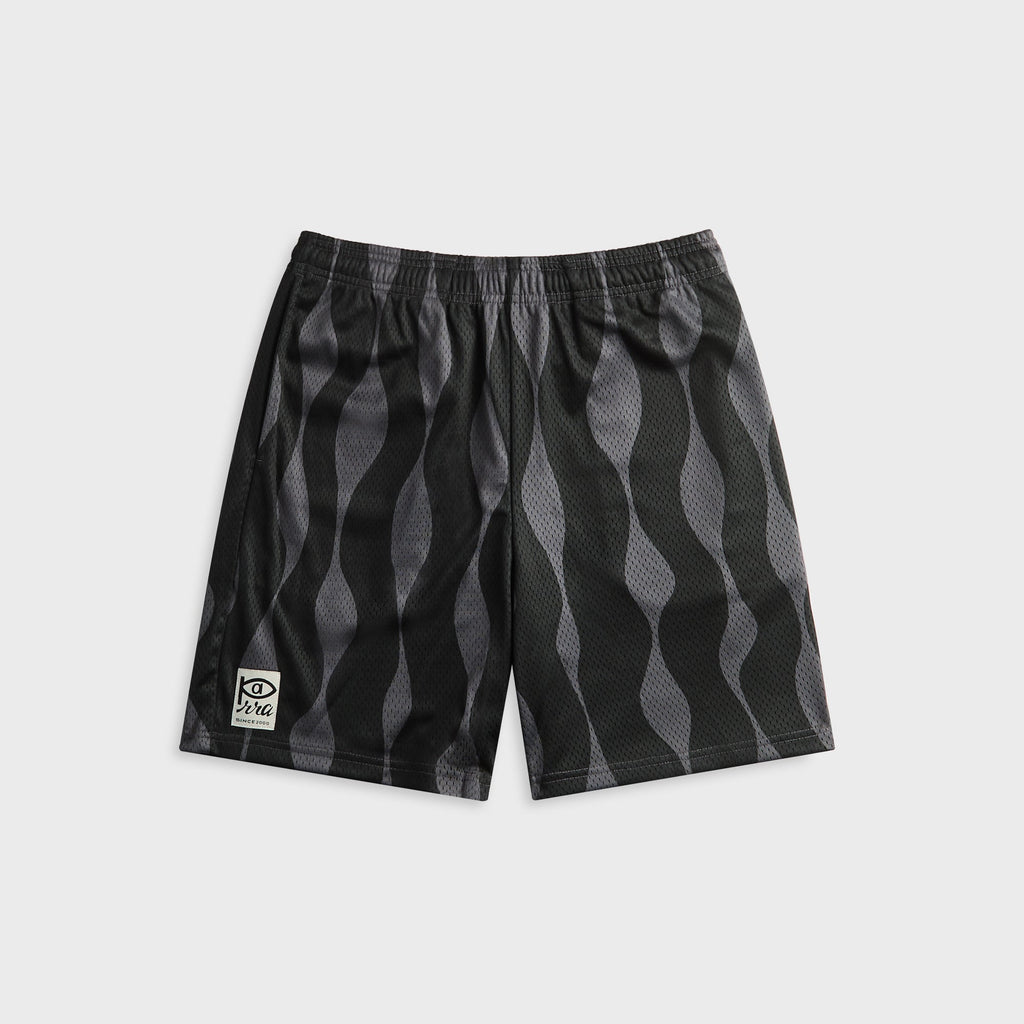 by Parra Waved Mesh Short - Black