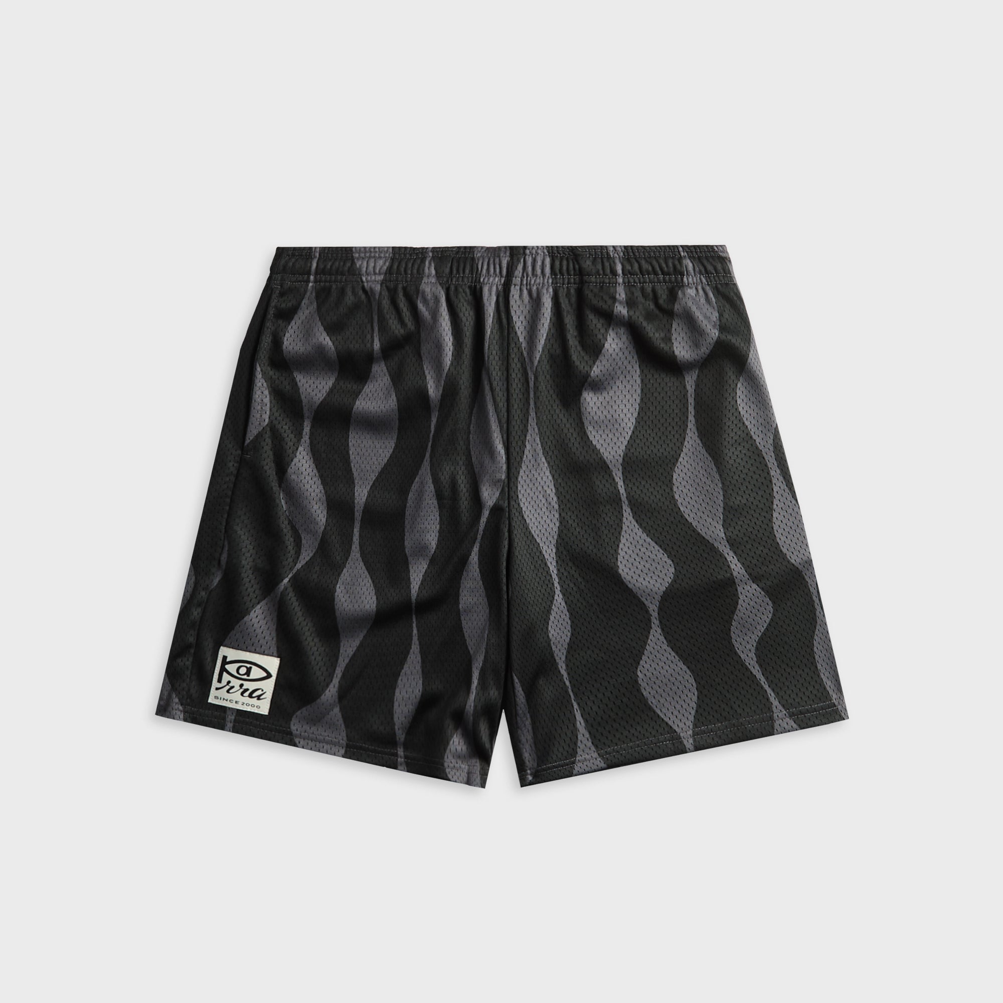 by Parra Waved Mesh Short - Black