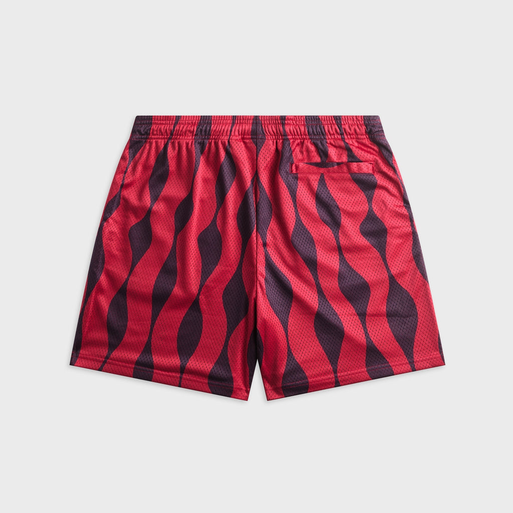 by Parra Waved Mesh Short - Red