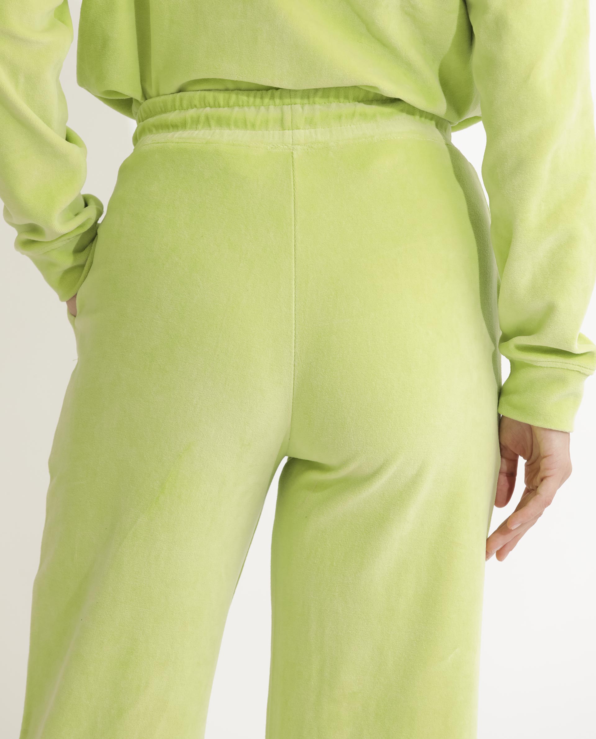 Rareism Women's Pazoo Tt Light Green Cotton Blend Plain Ankle Length Flared Track Pant