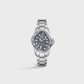 LAARVEE Silver Precision Steel - Grey Ceramic Bezel / Grey Dial