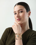 Rareism Women Prism Cuff Gold Bracelet