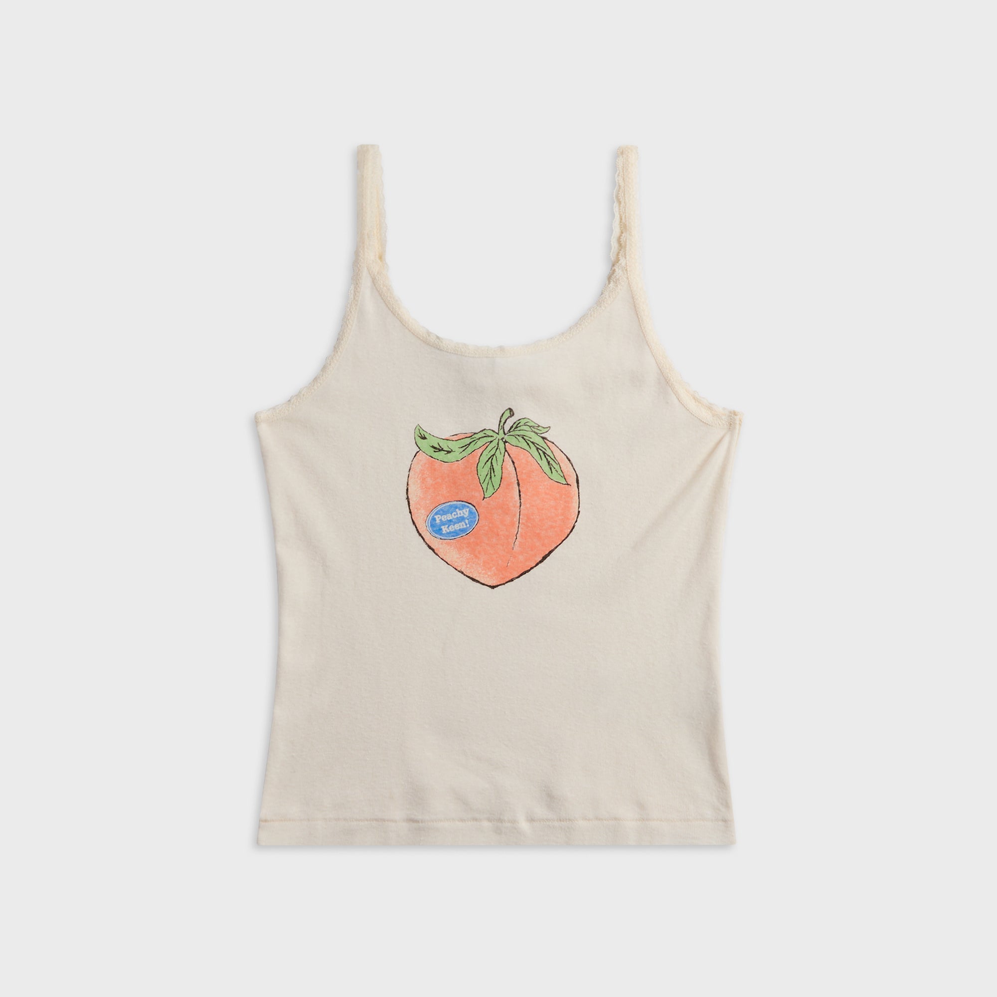 ReDone Lace Strap Tank Top - Peachy Keen