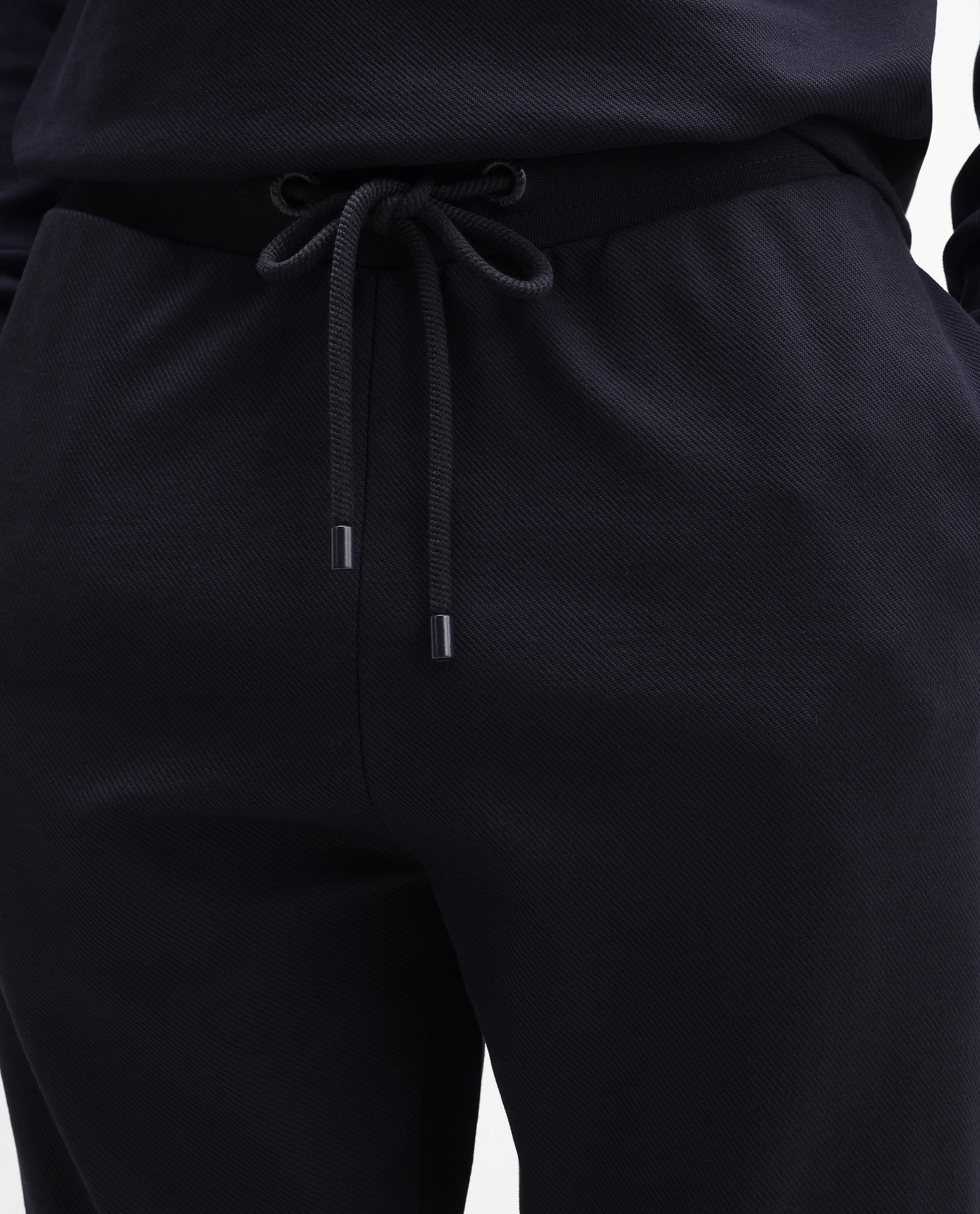 Rare Rabbit Men's Rr-Corp-Harry-T Navy Cotton Blend  Regular Plain Track Pant