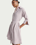 Rareism Women's Dova Pink Viscose Blend Jonny Collar Pull-On Fit And Flare Plain Dress
