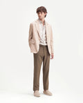 Rare Rabbit Men's Driver-Aw26 Light Khaki Polyester Blend Fabric Regular Fit Plain Trouser