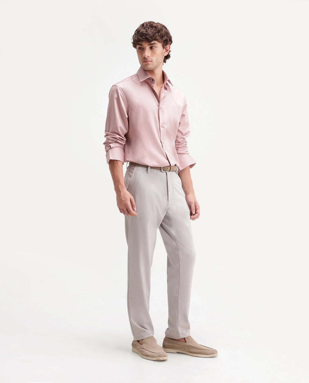 Rare Rabbit Men's Driver-Aw26 Pastel Blue Polyester Blend Fabric Regular Fit Plain Trouser