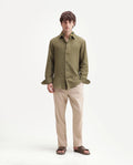 Rare Rabbit Men's Jomo-Aw26 Beige Linen Blend Fabric Regular Fit Plain Trouser