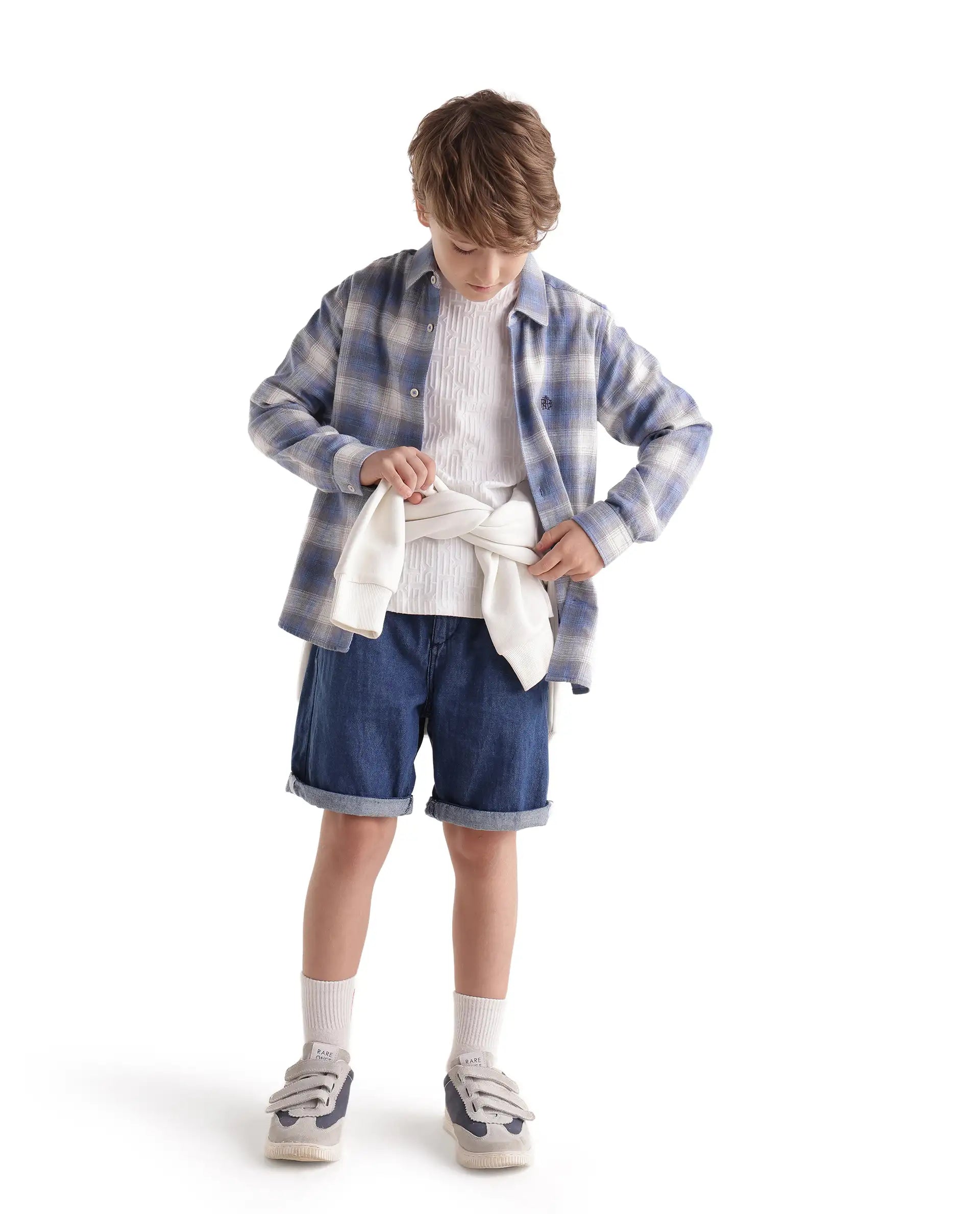 Rare Ones Kids Flan Purple Cotton Blend Fabric Pull-On Closure Regular Fit Digital Print Shirt