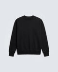 Rare Rabbit Men's Basic Rr-Corp-Harry-S Black Cotton Blend Crew Neck Regular Plain Sweatshirt