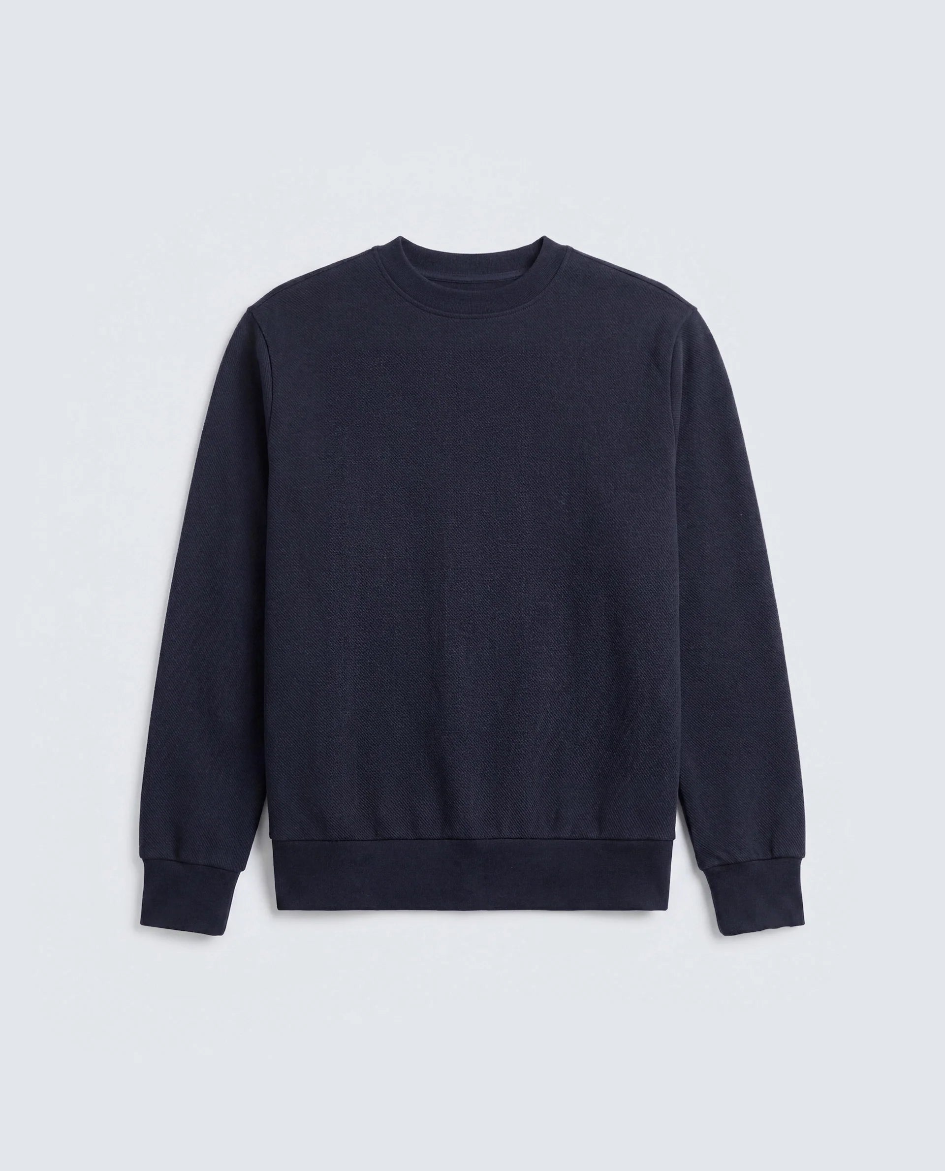 Rare Rabbit Men's Basic Rr-Corp-Harry-S Navy Cotton Blend Crew Neck Regular Plain Sweatshirt