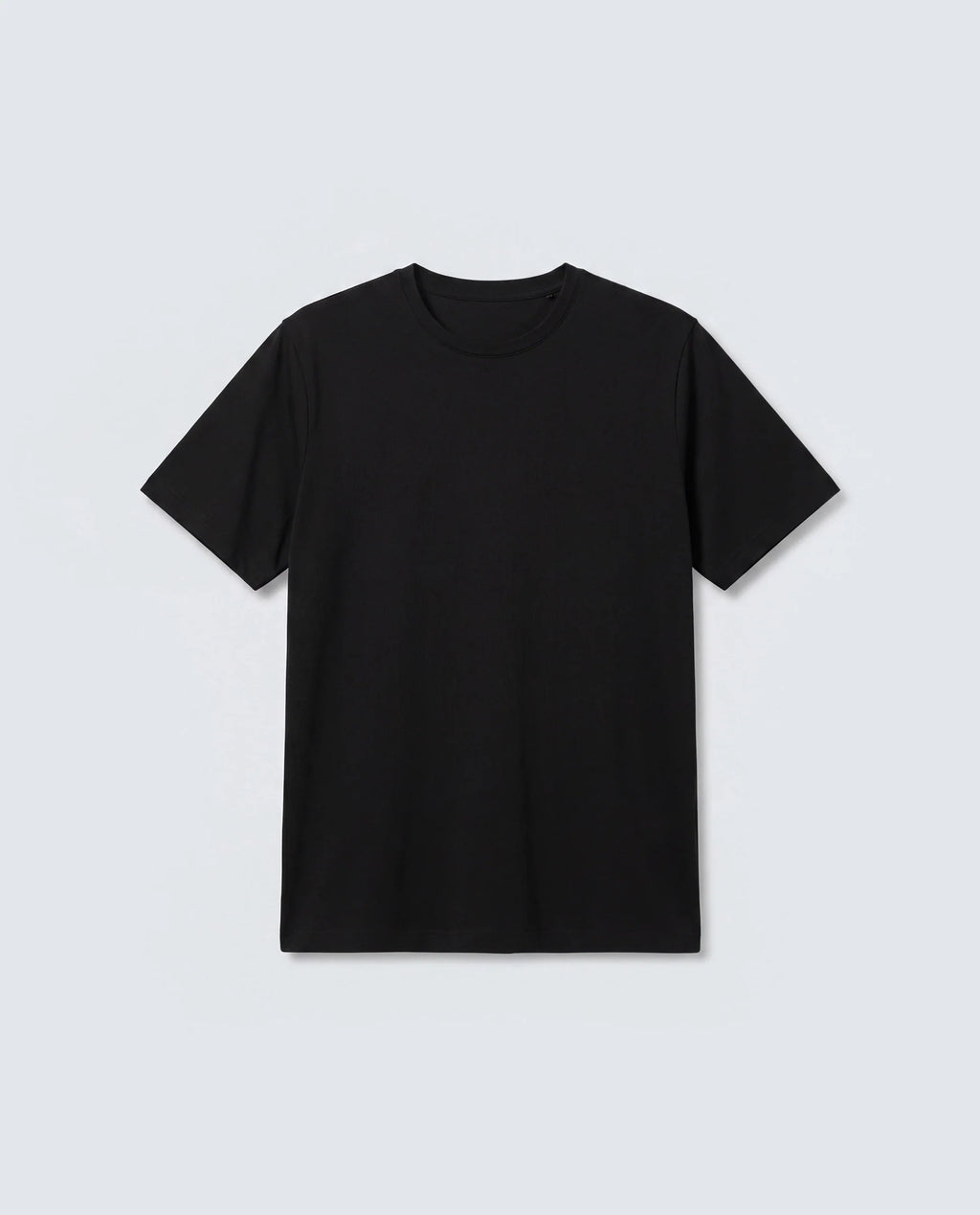 Rare Rabbit Men's Basic Rr-Corp-Arve Black Cotton Crew Neck Regular Plain T-Shirt
