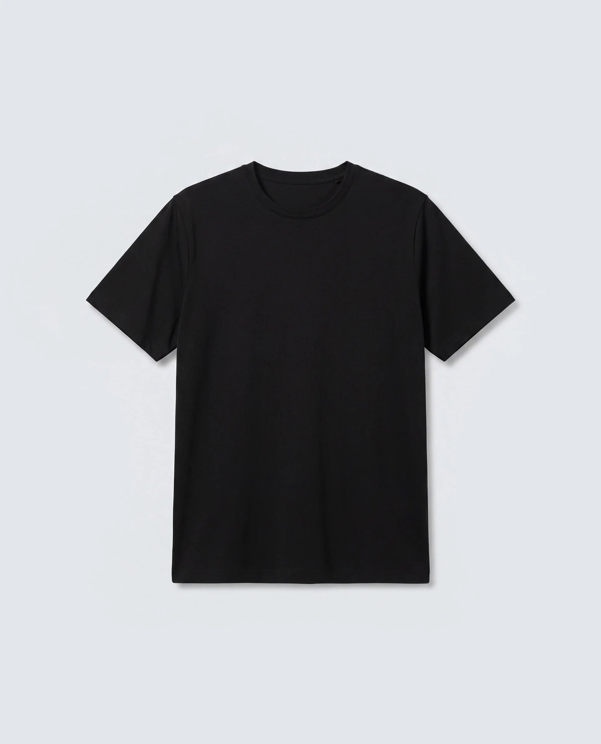 Rare Rabbit Men's Basic Rr-Corp-Arve Black Cotton Crew Neck Regular Plain T-Shirt