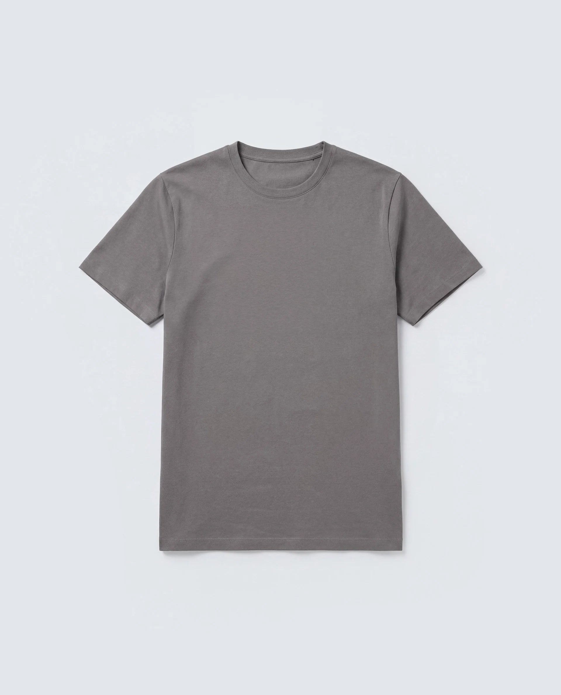Rare Rabbit Men's Basic Rr-Corp-Arve Grey Cotton Crew Neck Regular Plain T-Shirt