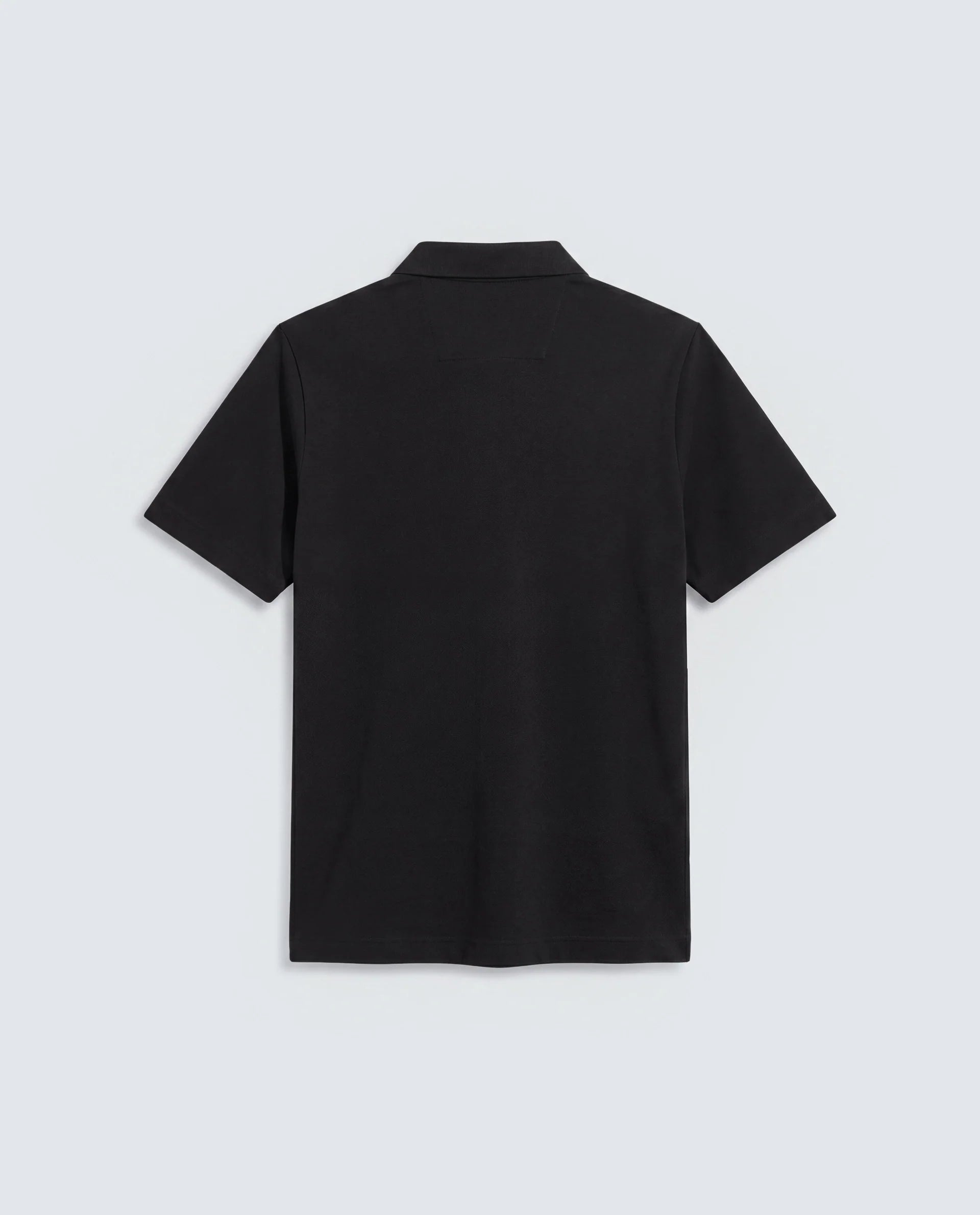 Rare Rabbit Men's Basic Rr-Corp-Cove Black Cotton Blend Spread Collar Regular Plain Polo