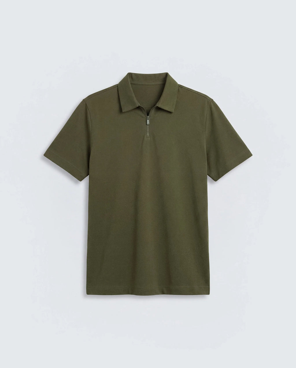 Rare Rabbit Men's Basic Rr-Corp-Cove Dark Olive Cotton Blend Spread Collar Regular Plain Polo